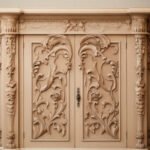 Architectural photograph of an Art Nouveau cabinet with detailed